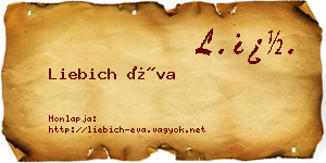 Liebich Éva névjegykártya